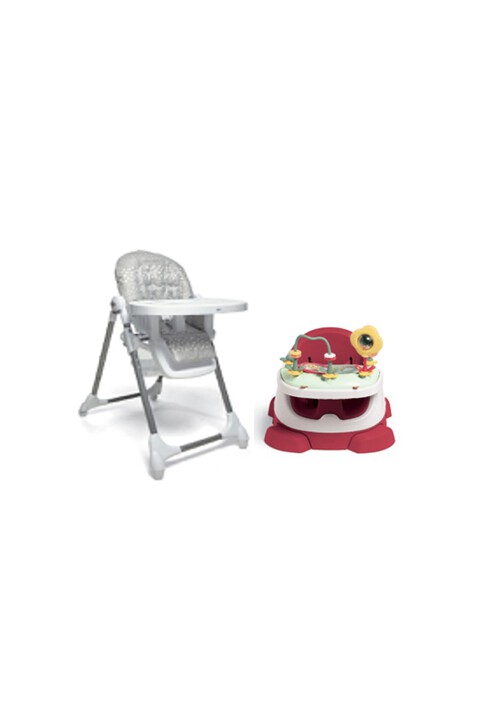 Baby Bug Cherry with Grey Spot Highchair image number 1